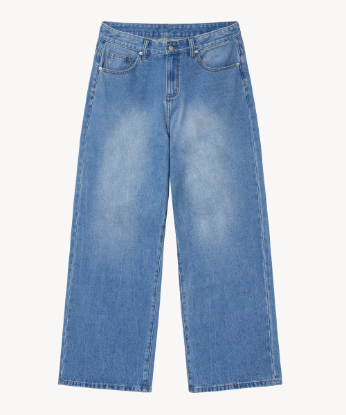 VTWO(ブイツー)の「ナチュラルワイドデニムパンツ (ブルー)(デニムパンツ・レディース・その他・SMALL/MEDIUM/LARGE)」の2枚目の写真