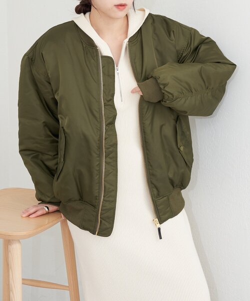 SHENERY（シーナリー）の「MA-1（MA-1・レディース・カーキ/ブラック・36/38）」の8枚目の写真