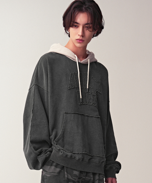 Twotone Rawcut Hoody PIGMENT GREY（パーカー）｜AVANDRESS（アバン