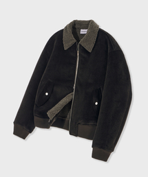 GLW（ジーエルダブリュ）の「ベルベットコーデュロイシアリングジャンパーカーキ（その他アウター）」