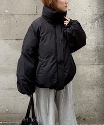 ISOOK | 【ISOOK / アイスー】袖ボリュームショートダウン / ダウンジャケット 中綿 ジャケット ブルゾン フード無し 短丈 クロップド丈 ホワイト ブラック 白 黒 ZOZOTOWN限定(ダウンジャケット/コート)