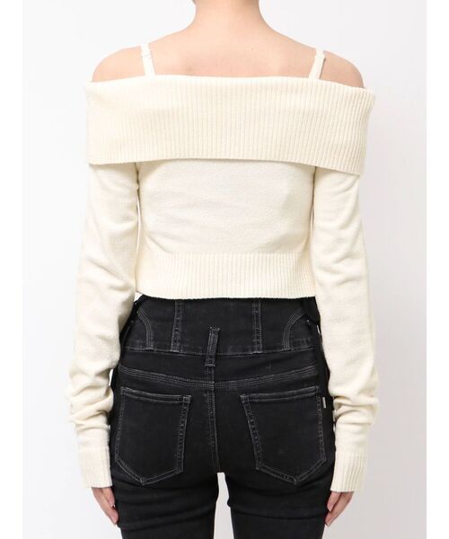 EMODA(エモダ)の「FRONT BUTTON OFF SHOULDER KNIT(ニット/セーター・レディース・ブラック/アイボリー/グレー・FREE)」の11枚目の写真