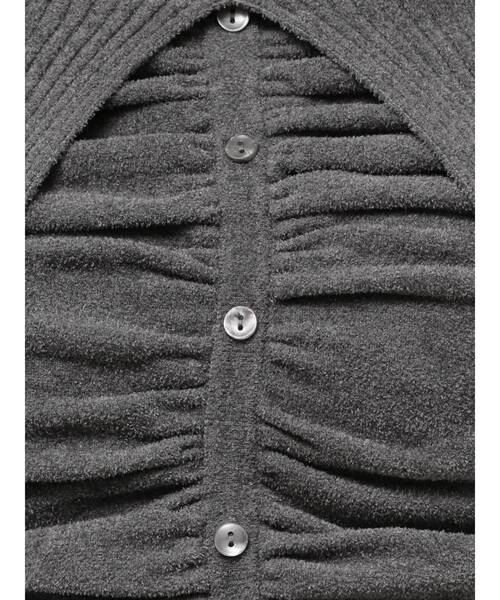 EMODA(エモダ)の「FRONT BUTTON OFF SHOULDER KNIT(ニット/セーター・レディース・ブラック/アイボリー/グレー・FREE)」の17枚目の写真