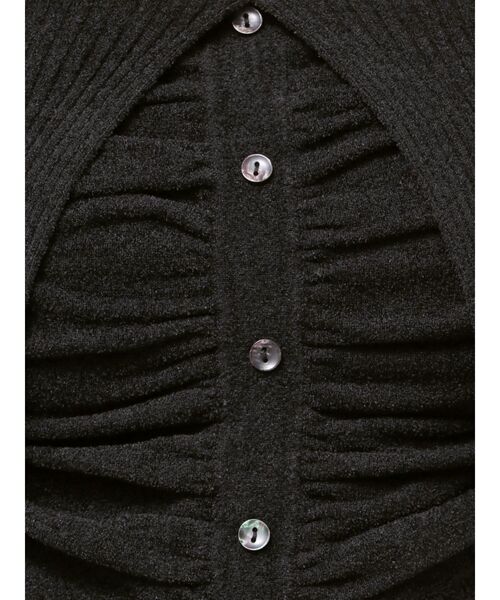 EMODA(エモダ)の「FRONT BUTTON OFF SHOULDER KNIT(ニット/セーター・レディース・ブラック/アイボリー/グレー・FREE)」の18枚目の写真