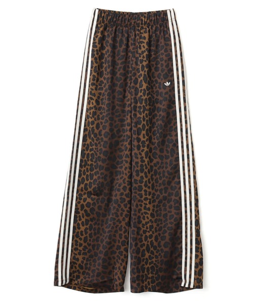 本日限定価格✨️45R✨️秋色ハケ目ワイドパンツ　ブラウン adidas WIDE LEG SATIN PANTS / アディダス ワイド レッグ サテン
