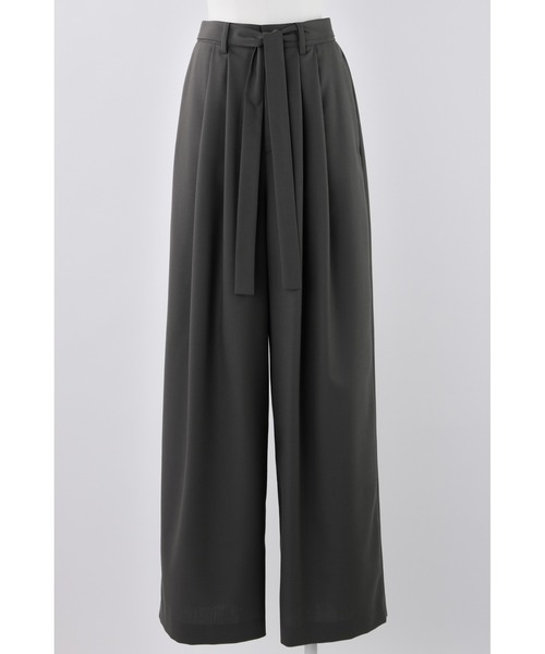 ENFOLD（エンフォルド）の「タックワイドパンツ（スラックス・レディース・ブラック/グレー・38/36）」の2枚目の写真