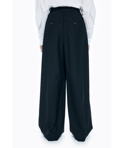 ENFOLD（エンフォルド）の「タックワイドパンツ（スラックス・レディース・ブラック/グレー・38/36）」の5枚目の写真