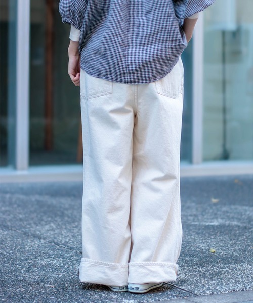 D.M.G.（ドミンゴ）の「[D.M.G / ディーエムジー] 11ozデニム ツータックシックレッグパンツ（デニムパンツ・レディース・キナリ・S/M）」の12枚目の写真