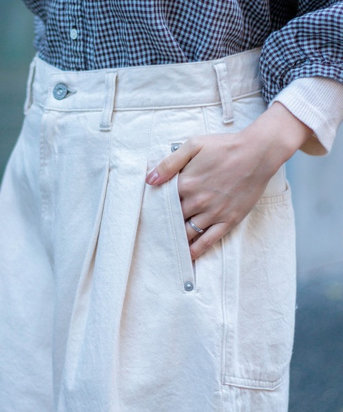 D.M.G.（ドミンゴ）の「[D.M.G / ディーエムジー] 11ozデニム ツータックシックレッグパンツ（デニムパンツ・レディース・キナリ・S/M）」の14枚目の写真