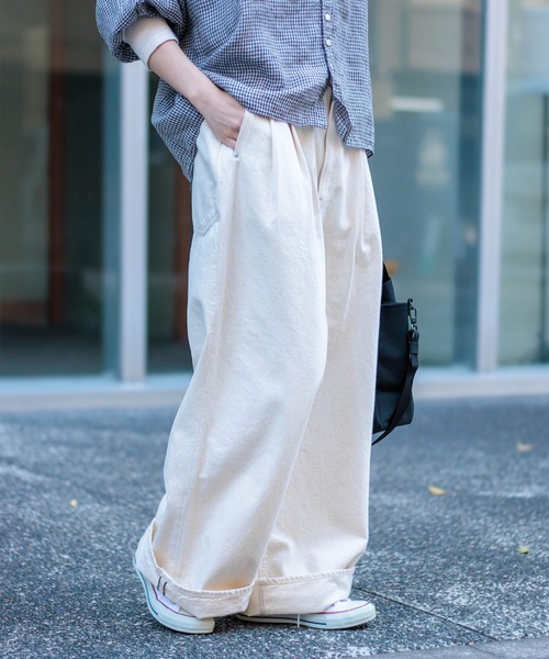 D.M.G / ディーエムジー] 11ozデニム ツータックシックレッグパンツ