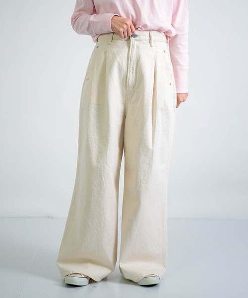 D.M.G / ディーエムジー] 11ozデニム ツータックシックレッグパンツ