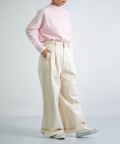 D.M.G.（ドミンゴ）の「[D.M.G / ディーエムジー] 11ozデニム ツータックシックレッグパンツ（デニムパンツ・レディース・キナリ・S/M）」の10枚目の写真