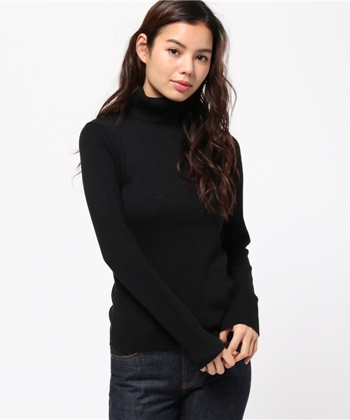 MOUSSY（マウジー）の「BASIC RIB KNIT TOPS（ニット/セーター・レディース・イエロー系その他/ブラック/トップグレー/オフホワイト・FREE）」の3枚目の写真