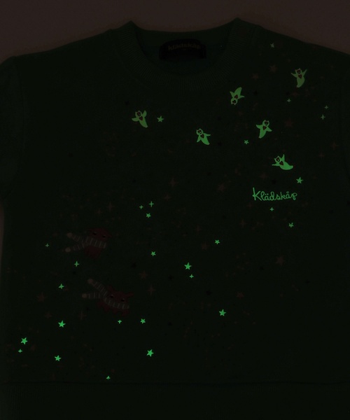 kladskap（クレードスコープ）の「【蓄光】クリオネトレーナー（スウェット・キッズ・ネイビー/エメラルド・120cm/130cm/100cm/90cm/110cm）」の7枚目の写真