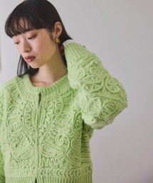 ADAM ET ROPE'|アダムエロペのカーディガン/ボレロ(グリーン・カーキ ADAM ET ROPE'|アダムエロペのカーディガン/ボレロ(グリーン・カーキ