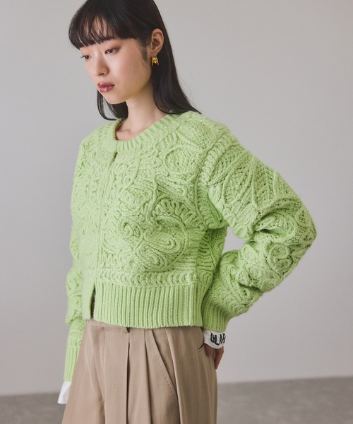 セール】コードレースパターンニットカーディガン（カーディガン