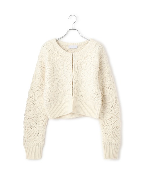 セール】コードレースパターンニットカーディガン（カーディガン