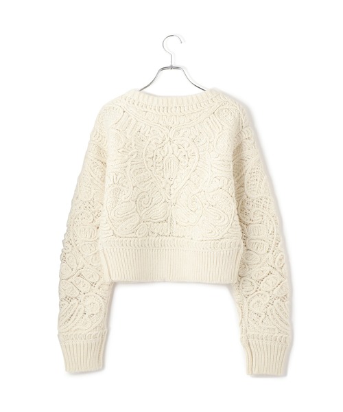 セール】コードレースパターンニットカーディガン（カーディガン