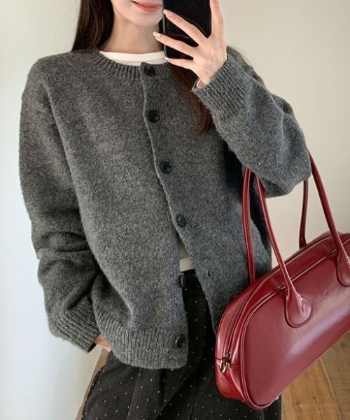 gossip！ロサンゼルス（ゴシップロサンゼルス）の「ニットカーディガン（カーディガン/ボレロ・レディース・レッド/グレー/ブラック・FREE）」の4枚目の写真