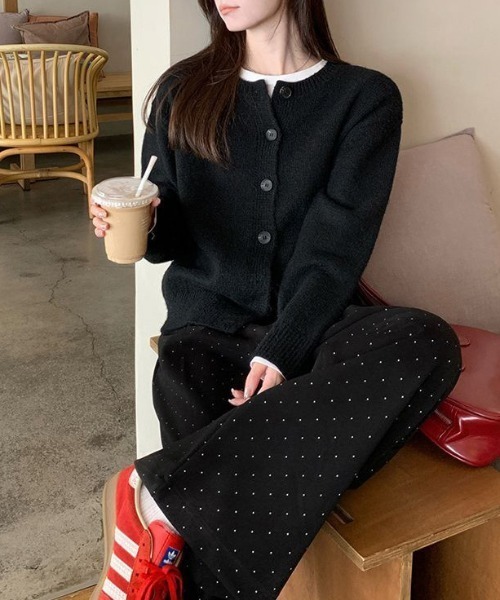 gossip！ロサンゼルス（ゴシップロサンゼルス）の「ニットカーディガン（カーディガン/ボレロ・レディース・レッド/グレー/ブラック・FREE）」の6枚目の写真