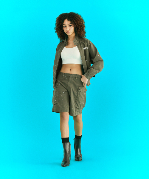 ERER（エルエル）の「[UN] Washed Painted Cargo Pants Brown（その他パンツ・レディース・カーキブラウン・1/2）」の3枚目の写真
