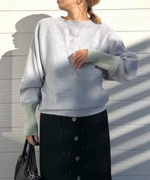 Q | 切替ドルマンニット(ニット/セーター)