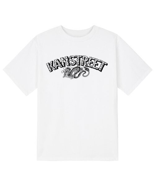 KAN6312(カン6312)の「KTW0170 レタリングドラゴン半袖Tシャツ - ホワイト(Tシャツ/カットソー・メンズ・その他・MEDIUM/LARGE/X-LARGE/SMALL)」の1枚目の写真