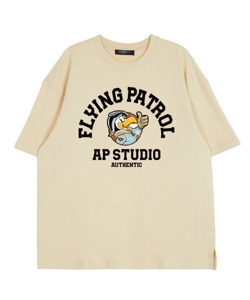 ASTRAL PROJECTION(アストラルプロジェクション)の「フライングパトロール ラウンドネック 15番手 綿 半袖Tシャツ_バター(Tシャツ/カットソー・メンズ・その他・LARGE/X-LARGE/XX-LARGE)」の2枚目の写真