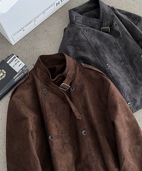 semplice(センプリチェ)の「スエード風ハイネックショートブルゾン(その他アウター・レディース・グレー/ブラウン・L/M)」の19枚目の写真