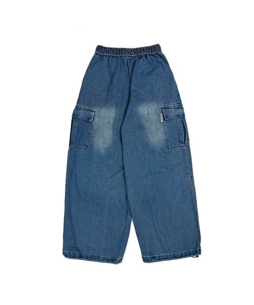 DOUBLE JD（ダブルジェイディー）の「切り替えカーゴストリングデニムパンツ（ブルー）（デニムパンツ・レディース・その他・MEDIUM/LARGE）」の2枚目の写真