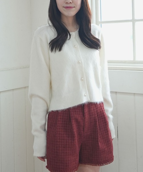 archives(アルシーヴ)の「パールシャギーニットカーディガン(カーディガン/ボレロ・レディース・グレー/ブルー/アイボリー・MEDIUM)」の15枚目の写真