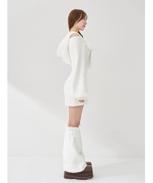 新品 Darich ダーリッチ フーディーオフショルニットミニワンピース フーディーオフショルニットミニワンピース（ワンピース）｜Darich