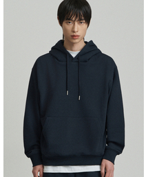 WORK ON BODY OFF（ワークオンボディオフ）の「Basic Semi Overfit Cotton Sweat Hoodie - Navy（パーカー）」