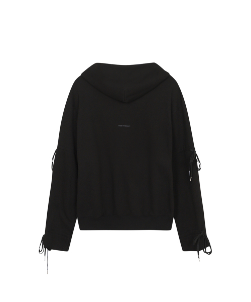 THREE TO EIGHTY(スリートゥエイティー)の「RIBBON DRAWSTRING HOODIE BLACK(パーカー・レディース・その他・FREE)」の2枚目の写真