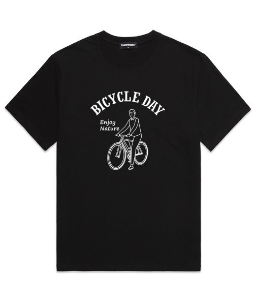 VANNWORKS(バンワークス)の「BICYCLE DAY オーバーサイズ 半袖Tシャツ (VS0058) ブラック(Tシャツ/カットソー・レディース・その他・LARGE/MEDIUM/SMALL/X-LARGE/XX-LARGE)」の1枚目の写真