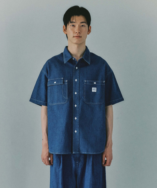 PLAC(プラック)の「051 コーンデニムサマーショーツスリーブシャツ(シャツ/ブラウス・メンズ・その他・LARGE/MEDIUM/X-LARGE)」の3枚目の写真