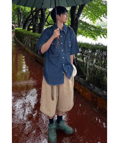 PLAC(プラック)の「051 コーンデニムサマーショーツスリーブシャツ(シャツ/ブラウス・メンズ・その他・LARGE/MEDIUM/X-LARGE)」の9枚目の写真