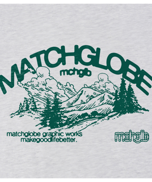 MATCHGLOBE(マッチグローブ)の「グリーンマウンテンオーバーフィットティー(ライトグレー)(Tシャツ/カットソー・レディース・その他・FREE)」の4枚目の写真