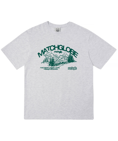 MATCHGLOBE(マッチグローブ)の「グリーンマウンテンオーバーフィットティー(ライトグレー)(Tシャツ/カットソー・レディース・その他・FREE)」の5枚目の写真