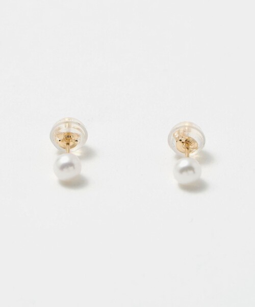 セール】K10 淡水パール ピアス/4mm（ピアス（両耳用