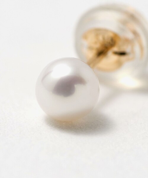 セール】K10 淡水パール ピアス/4mm（ピアス（両耳用