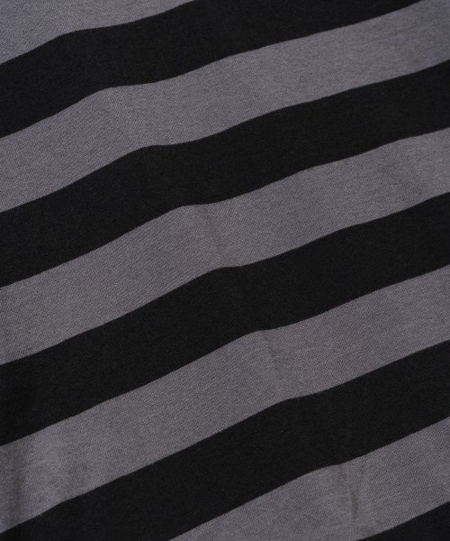 VASTIC(バスティック)の「オーバーサイズストライプロングスリーブ_チャコール/ブラック(Tシャツ/カットソー・メンズ・その他・LARGE/MEDIUM)」の3枚目の写真