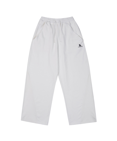 NETHERWORLD(ネザーワールド)の「SPORTY LOGO SWEATPANTS SOFT WHITE(スウェットパンツ・メンズ・その他・MEDIUM/SMALL)」の2枚目の写真