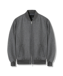 WHOLOVESART（フーラブズアート）の「ウールブレンドブルゾンジャケットグレー（MA-1）」