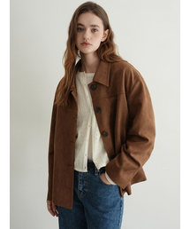 PAUL&ALICE（ポール&アリス）の「Suede jacket / brown（ライダースジャケット）」