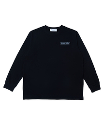 ロゴプリント長袖Tシャツ - ブラック