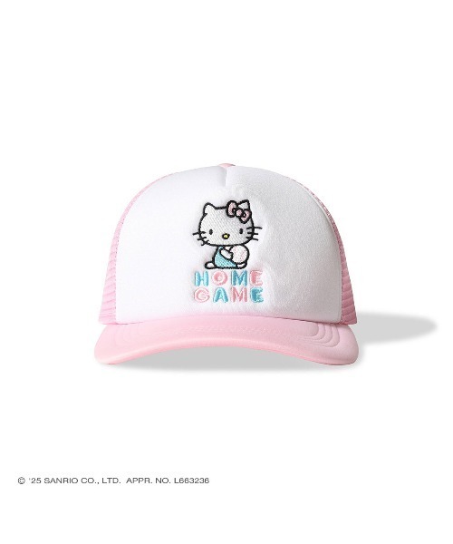 sanrio（サンリオ）の「サンリオキャラクターズ × ホームゲーム [HOMEGAME] - ハローキティー メッシュキャップ  [HELLO KITTY MESH CAP PINK HG251406]（キャップ・レディース・ピンク・FREE）」の3枚目の写真
