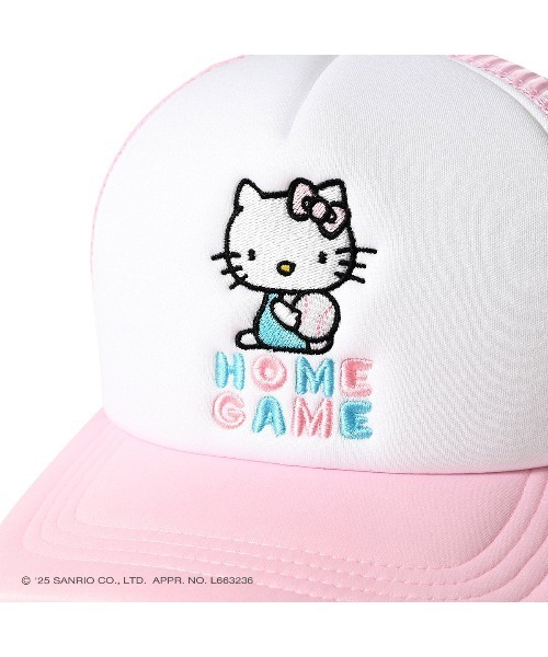 sanrio（サンリオ）の「サンリオキャラクターズ × ホームゲーム [HOMEGAME] - ハローキティー メッシュキャップ  [HELLO KITTY MESH CAP PINK HG251406]（キャップ・レディース・ピンク・FREE）」の8枚目の写真