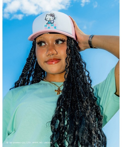 sanrio（サンリオ）の「サンリオキャラクターズ × ホームゲーム [HOMEGAME] - ハローキティー メッシュキャップ  [HELLO KITTY MESH CAP PINK HG251406]（キャップ・レディース・ピンク・FREE）」の10枚目の写真