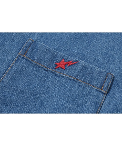 A BATHING APE(アベイシングエイプ)の「APE HEAD RELAXED FIT DENIM SHIRTS(シャツ/ブラウス・メンズ・ライトインディゴブルー・LARGE/MEDIUM/X-LARGE/XX-LARGE/SMALL)」の3枚目の写真